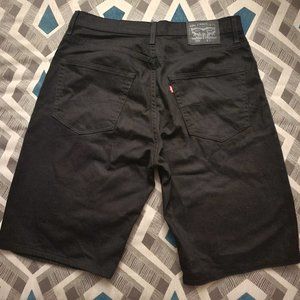 Levi's 569 Men's Black Denim Loose Straight Jean Shorts size 34